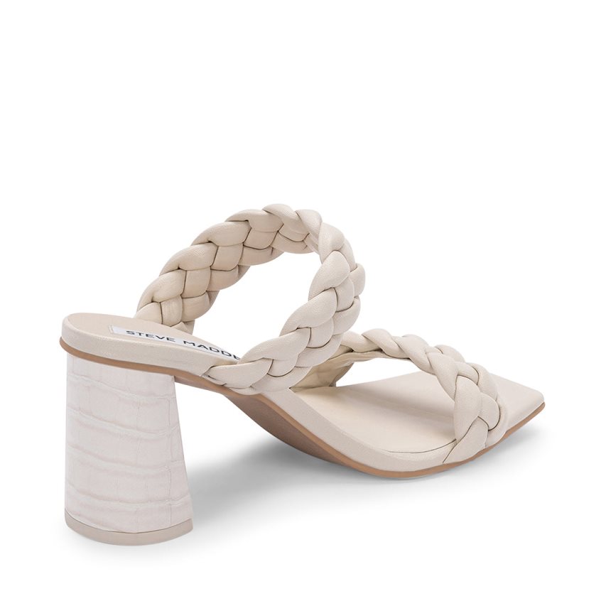 White Steve Madden Paxton Women's Heels Sandals | PH 294016BN